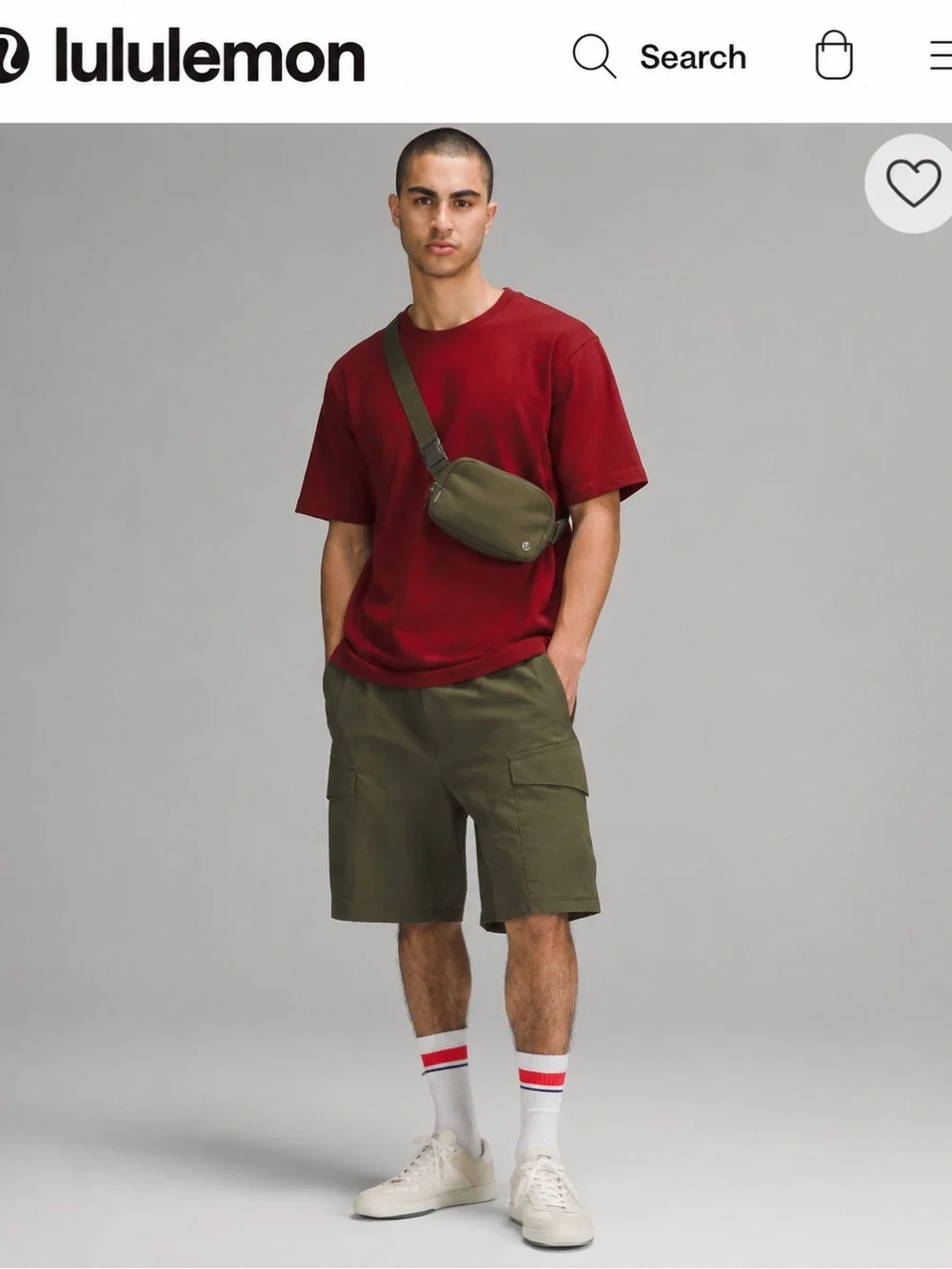lululemon athletica Red and Olive Belt Bags